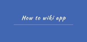 How to wiki app